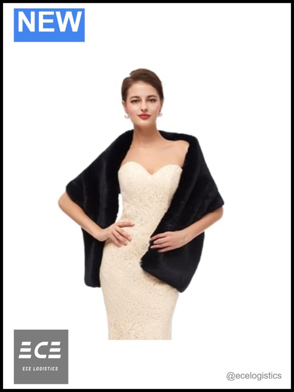 Faux Fur Shawl Wrap for Wedding Winter Party